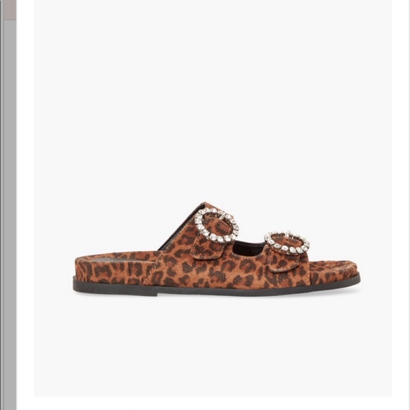 NWT JustFab leopard slides - Picture 5 of 6